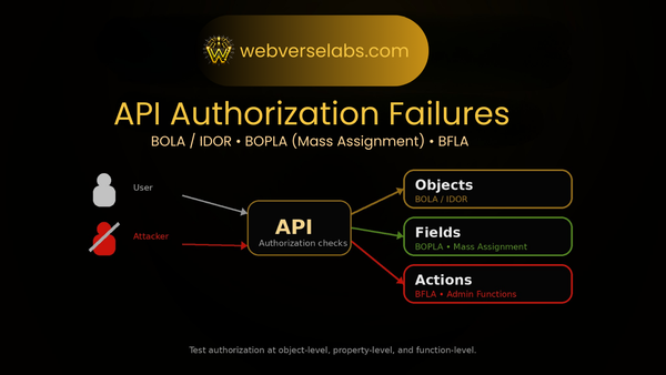 API Authorization Failures: BOLA (IDOR), BOPLA (Mass Assignment), and BFLA